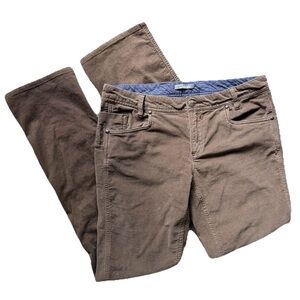 Horny Toad Womens Brown Corduroy Pants Soft Straight Leg Size 8 (now Toad & Co)